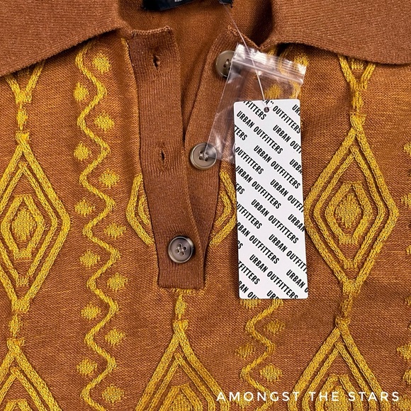 Urban Outfitters Bryce Jacquard Polo Knit Sweater - Picture 11 of 14